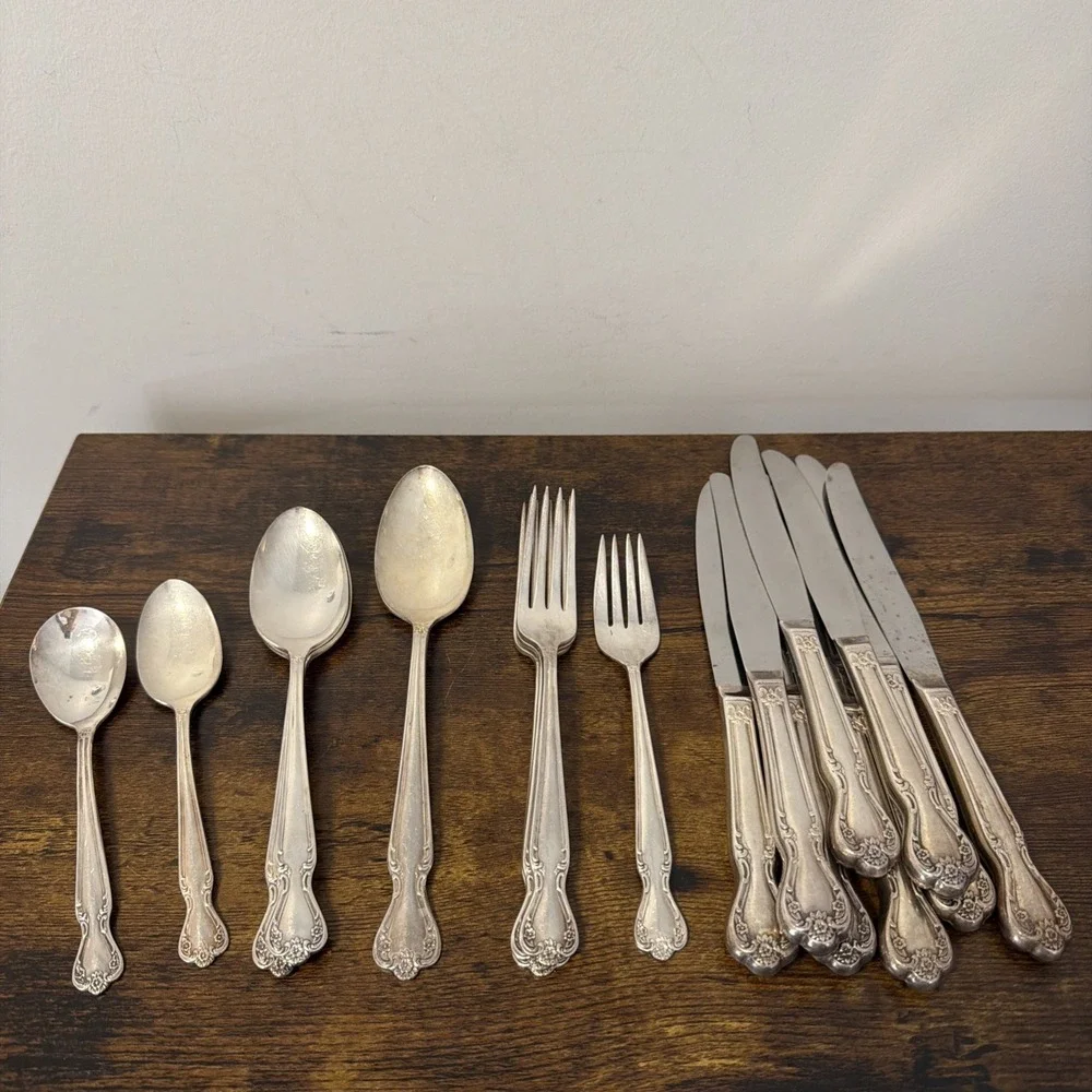 18-Piece Roger Brothers Reinforced Plate‎ IS Flatware ~ Daybreak Elegant Lady